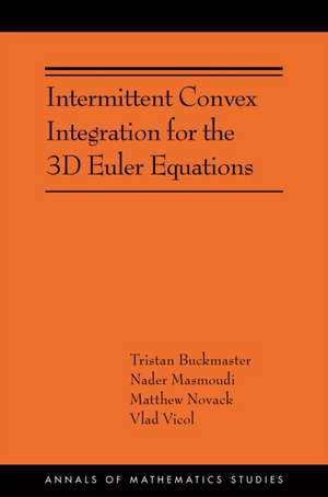 Intermittent Convex Integration for the 3D Euler – (AMS–217) de Tristan Buckmaster