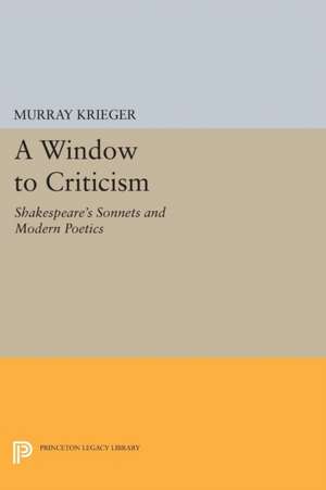 Window to Criticism de Murray Krieger