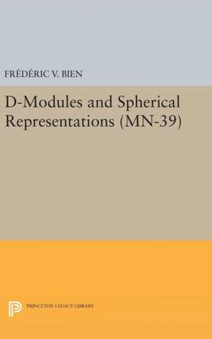 D-Modules and Spherical Representations de Frédéric V. Bien