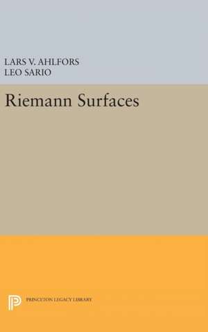 Riemann Surfaces – (PMS–26) de Lars Valerian Ahlfors