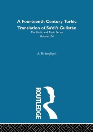 Sayf-i Sarayi's Gulistan Bi't Turki de A. Bodrogligeti