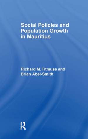 Social Policies and Population Growth in Mauritius de Brian Abel-Smith