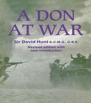 A Don at War de Sir David, KCMG OBE Hunt