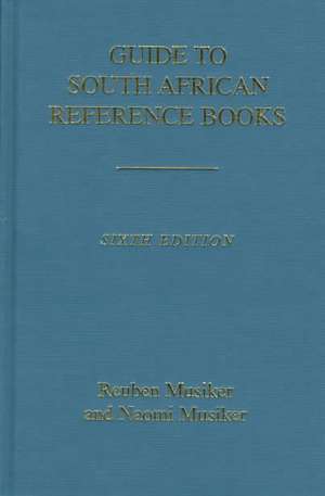 Guide to South African Reference B de Reuben Musiker