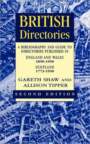 British Directories 2nd ed de Gareth Shaw