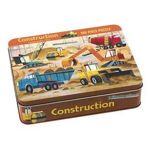 Construction 100 Piece Puzzle Tin de Mudpuppy