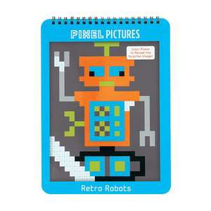 Retro Robots Pixel Pictures de Mudpuppy