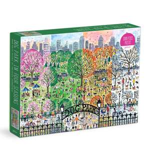 Michael Storrings Dog Park in Four Seasons 1000 Piece Puzzle de Galison