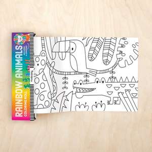 Rainbow Animals Mini Coloring Roll de Mudpuppy