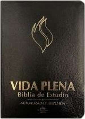 Rvr 1960 Vida Plena Biblia de Estudio - Símil Piel Negro Con Índice / Fire Bible Black Bonded Leather with Index de Life Publishers