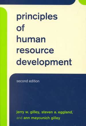 Principles Of Human Resource Development de Jerry Gilley