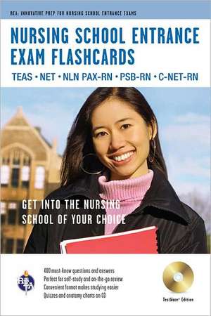 Nursing School Entrance Exams (Teas) Flashcard Book Premium Edition W/CD-ROM de Staff of Research Education Association