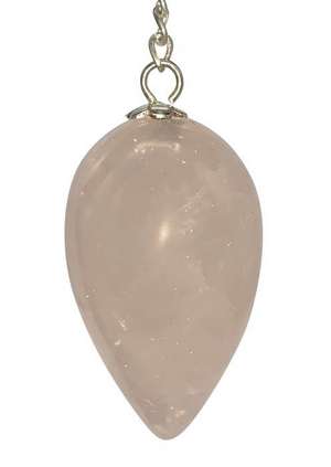 Rose Quartz Tear Drop Pendulum de Lo Scarabeo