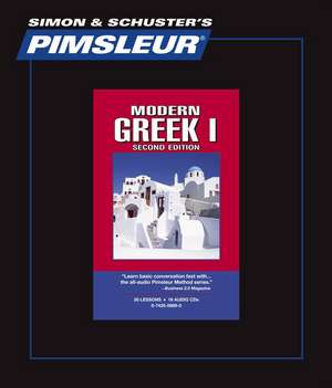 Greek (Modern) I, Comprehensive: Learn to Speak and Understand Modern Greek with Pimsleur Language Programs de Pimsleur