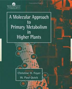 A Molecular Approach To Primary Metabolism In Higher Plants de Christine Foyer