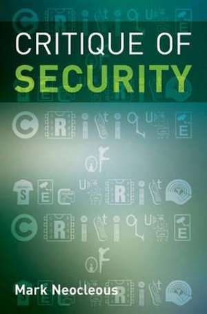 Critique of Security de Mark Neocleous