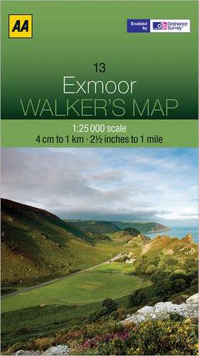 Walker's Map Exmoor: Edinburgh & the Pentland Hills de AA Publishing