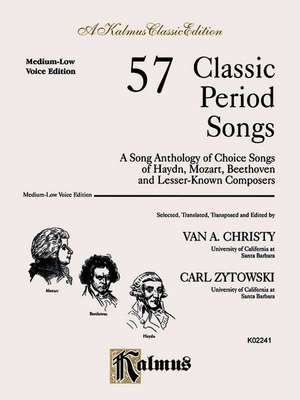 57 Classic Period Songs: Medium Low Voice, Comb Bound Book de Alfred Publishing