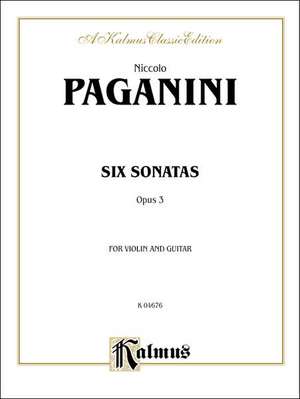 Six Sonatas for Violin and Guitar, Op. 3 de Niccolò Paganini