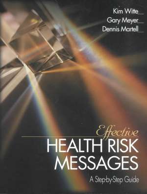 Effective Health Risk Messages: A Step-By-Step Guide de Kim Witte