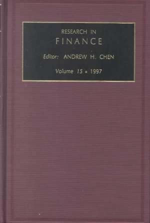 Research in Finance de Andrew H. Chen