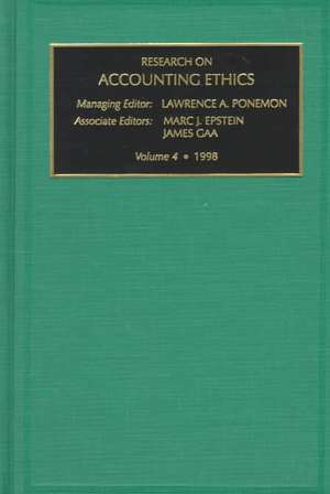 Research on Accounting Ethics: Vol 4 de Marc J. Epstein