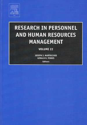 Research in Personnel and Human Resources Management de Joseph J. Martocchio