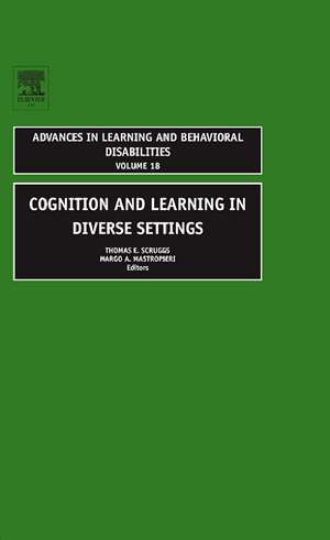 Cognition and Learning in Diverse Settings de Thomas E. Scruggs