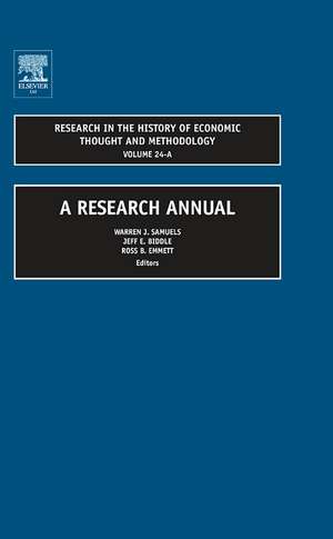 Research in the History of Economic Thought and – A Research Annual de Warren J. Samuels