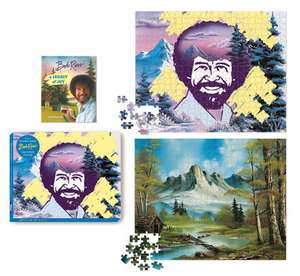 Bob Ross 2-In-1 Double-Sided 500-Piece Puzzle de Robb Pearlman