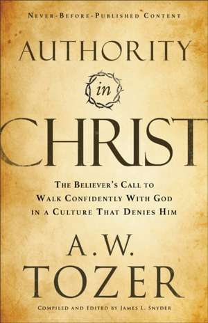 Authority in Christ de James L Snyder