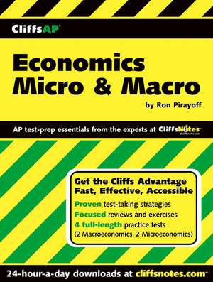 CliffsAP Economics Micro & Macro de Ronald Pirayoff