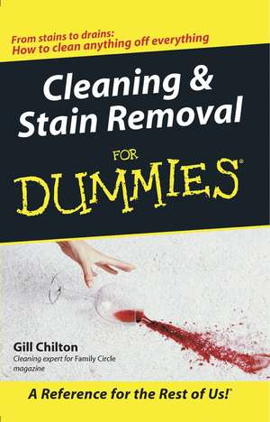 Cleaning and Stain Removal for Dummies de G Chilton