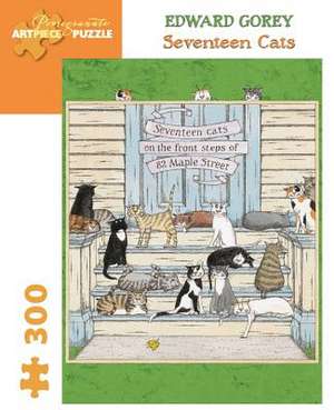 Seventeen Cats 300-Piece Jigsaw Puzzle: A Catalogue of Buildings and Projects de Edward Gorey