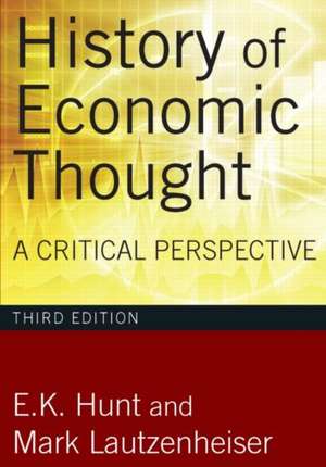 History of Economic Thought: A Critical Perspective de E. K. Hunt