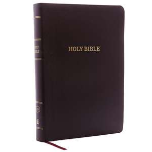 KJV Holy Bible: Giant Print with 53,000 Cross References, Burgundy Bonded Leather, Red Letter, Comfort Print (Thumb Indexed): King James Version de Thomas Nelson