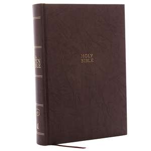 The KJV, Open Bible, Hardcover, Brown, Red Letter, Comfort Print: Complete Reference System de Thomas Nelson