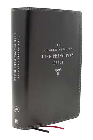 KJV, Charles F. Stanley Life Principles Bible, 2nd Edition, Leathersoft, Black, Thumb Indexed, Comfort Print: Growing in Knowledge and Understanding of God Through His Word de Charles F. Stanley