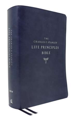 NIV, Charles F. Stanley Life Principles Bible, 2nd Edition, Leathersoft, Blue, Comfort Print: Holy Bible, New International Version de Charles F. Stanley