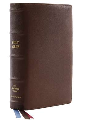 NKJV, Single-Column Reference Bible, Premium Goatskin Leather, Brown, Premier Collection, Comfort Print: Holy Bible, New King James Version de Thomas Nelson