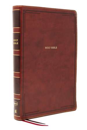 NKJV Holy Bible, Giant Print Thinline Bible, Brown Leathersoft, Red Letter, Comfort Print: New King James Version de Thomas Nelson