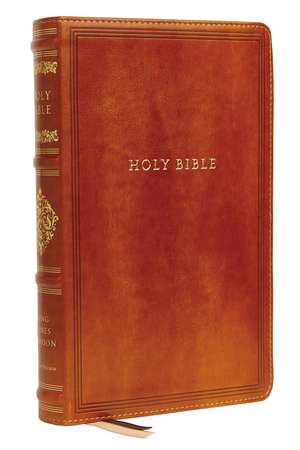 KJV, Personal Size Reference Bible, Sovereign Collection, Leathersoft, Brown, Red Letter, Thumb Indexed, Comfort Print: Holy Bible, King James Version de Thomas Nelson