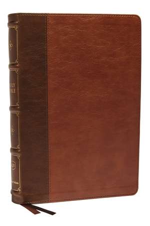 KJV, Large Print Verse-by-Verse Reference Bible, Maclaren Series, Leathersoft, Brown, Comfort Print: Holy Bible, King James Version de Thomas Nelson