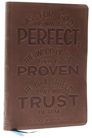 NKJV, Thinline Bible, Verse Art Cover Collection, Genuine Leather, Brown, Red Letter, Comfort Print: Holy Bible, New King James Version de Thomas Nelson