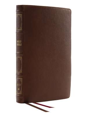 NKJV, Deluxe Thinline Reference Bible, Genuine Leather, Brown, Red Letter, Comfort Print: Holy Bible, New King James Version de Thomas Nelson