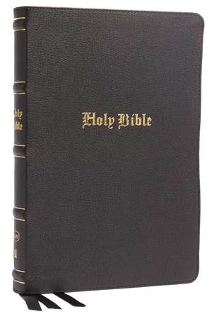 KJV Holy Bible, Large Print Thinline, Black Genuine Leather, Red Letter, Comfort Print (Thumb Indexed): King James Version: Holy Bible, King James Version de Thomas Nelson