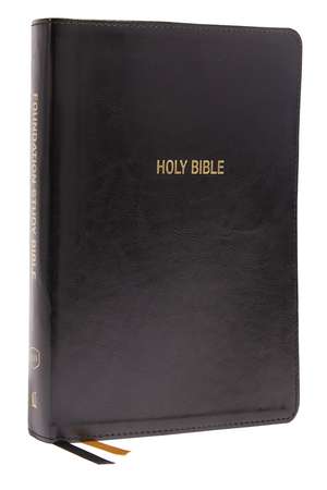 KJV, Foundation Study Bible, Large Print, Leathersoft, Black, Red Letter, Comfort Print: Holy Bible, King James Version de Thomas Nelson