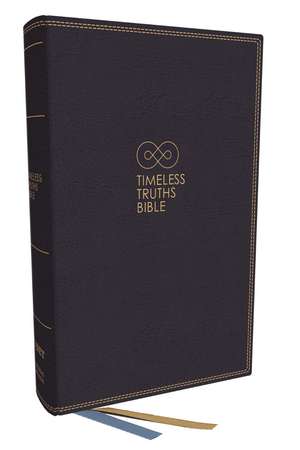 Timeless Truths Bible: One faith. Handed down. For all the saints. (NET, Blue Leathersoft, Comfort Print) de Matthew Z. Capps