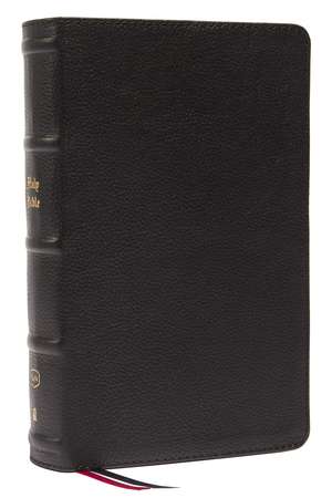 KJV Large Print Single-Column Bible, Personal Size with End-of-Verse Cross References, Black Genuine Leather, Red Letter, Comfort Print (Thumb Indexed): King James Version: Holy Bible, King James Version de Thomas Nelson