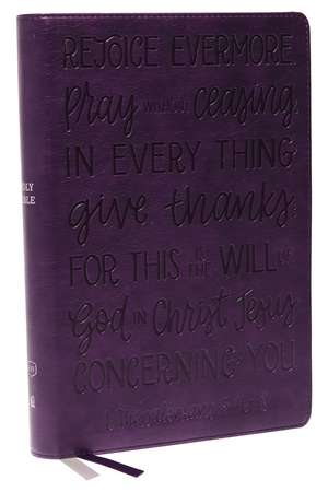 KJV Large Print Bible w/ 53,000 Cross References, Purple Leathersoft with Thumb Index Red Letter, Comfort Print: Holy Bible, King James Version (Verse Art Cover Collection): Holy Bible, King James Version de Thomas Nelson